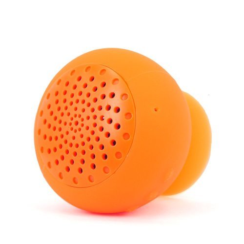 Cooligg Waterproof Mini Bluetooth Ball Speaker Mic/Call W/ Sucker Orange