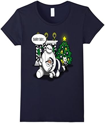 Women's Baymax  Xmas Tshirt Small Navy