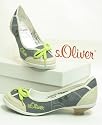 s.Oliver Damen Pumps jeans blau / kiwi