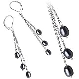 Michelle Black 6-7mm AA Freshwater Pearl Earring Set