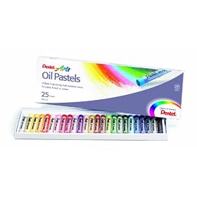 Pentel Arts Oil Pastels, 25 Color Set (PHN-25)