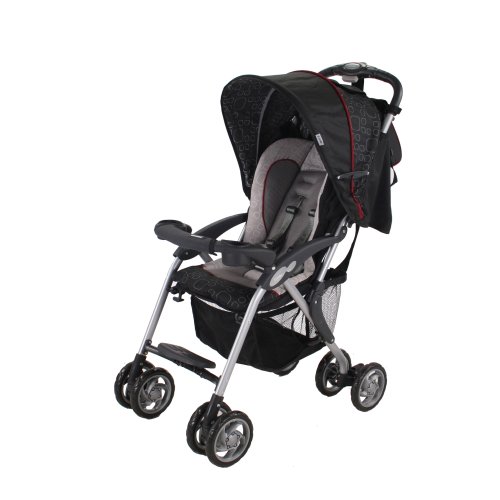 Combi Flex Lightweight Full-Sized Tri-fold Stroller in Black/Chili Combi 279213