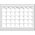 Brewster Wall Pops WPE94575 Peel & Stick White Board with Marker Monthly Calendar