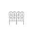Plow & Hearth Montebello Scrollwork Decorative Iron Fencing for Garden, Flowerbed or Landscape, Set of 4 Connecting Sections with Stakes, each 36
