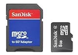 Sandisk 8GB 8G Micro SDHC Class 4 TF Memory Card with Micro SD Card Reader - Bulk Packed