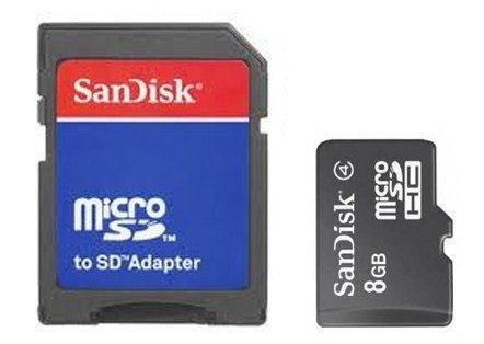 Sandisk 8GB 8G Micro SDHC Class 4 TF Memory Card with Micro SD Card Reader - Bulk Packed