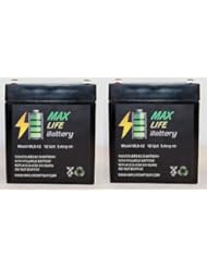 CE: ML5-12 - 12V 5AH Battery for Razor E100 E125 E150 E175 Electric Scooter - 2 Pack - Max Life Battery