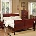 Louis Phillippe California King Sleigh Bed in Cherry