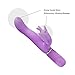 Tirain Female Vibrator Masturbation Massager 30-Frequency Butterfly G-Spot Dual Vibrating Wand Stick (Purple)