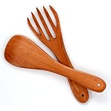 Salad Servers| Baerreis Kitchen| Fork and Paddle, Handmade USA| Natural Cherry