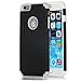iPhone 6 Case, Lumsing™ Hard Soft Rubber High Impact 2-Piece Double Layer Shockproof Armor Hybrid Defender Case Protective Cover Protection for Apple iPhone 6 (4.7 inch Screen) with Screen Protector (Black/White)