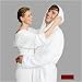  : Burgundy Terry Velour Hooded Bathrobe, Unisex 51" Length With Rollup Sleeves