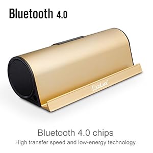 Best price for LuguLake II Charge 10Watt Wireless tooth Speaker Built-in 4000mAh External Battery Pack w/Alumium Stand for Iphone 6