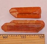 Tangerine (Melon) Aura Quartz Double Terminated Points - (1-1/2