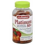 Vitafusion Gummy Vitamins, Platinum 50+, Peach 100 count