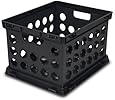 Sterilite 16939006 File Crate, Black, 6-Pack