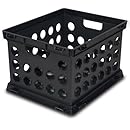 Sterilite 16939006 File Crate, Black, 6-Pack
