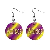 Vikings Minnesota Dangle Earrings Jewelry 1 inch Buttons 16502052