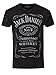 Jack Daniels T Shirt Classic Logo Acid Washed Official Mens Black