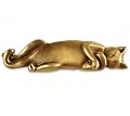Cat Nap Brass Pin