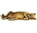 Cat Nap Brass Pin