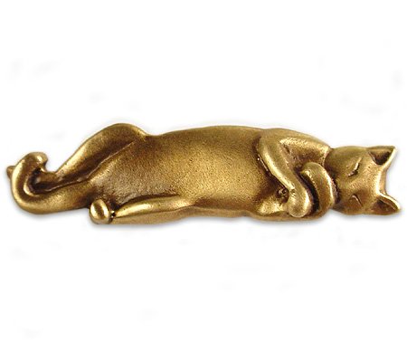 Cat Nap Brass Pin