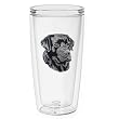 Black Lab 16 oz Insulated Beverage Tumbler, Clear