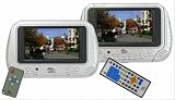 Elta 8930 Auto DVD-Set mit DVD-Player und 2 x 7 Zoll LCD-Monitor silber - 