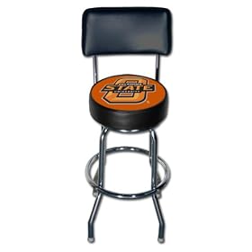 Oklahoma State Cowboys Swivel Bar Stool w/Backrest