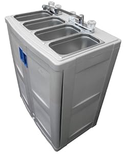 sink portable compartment water mobile concession sinks catering kitchen commercial diy outdoor truck trailer carts