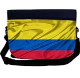 Colombia Flag NEOPRENE Laptop Sleeve Bag Messenger Bag - Laptop Bag -Notebook Bag - for Macbook Pro, Aspire, Samsung, Acer, ASUS, Dell, HP, Lenovo, Sony, Toshiba Unisex - Ideal Gift for all occassions!