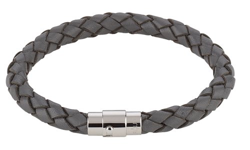 Alraune Unisex-Armband Leder Juno Steel Grey 19cm Edelstahlverschluss mit Magnet 103225 Preisvergleich