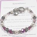 Message of Love Jewelry Remembrance Comfort Bracelet, Available in Various Sizes