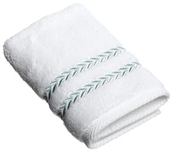 Lenox Pearl Essence Wash Cloth, White & Mint
