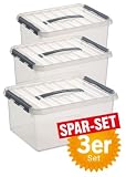 Produkt-Bild: 3 Klarsichtbeh&Atilde;&curren;lter, LxBxH 400x300x140mm, Inhalt 12 Liter