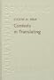 Contexts in Translating (Benjamins Translation Library, 41)