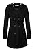 ANGVNS Stylish Women's Check Double Breasted Hooded Jacket Thick Outwear Jacket