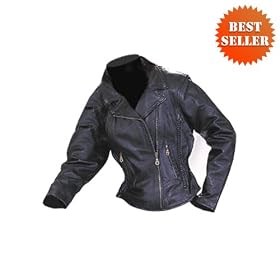 Motorcycle Jackets - Women's Leather Motorcycle Jacket LJ657: Sports &amp; Outdoors