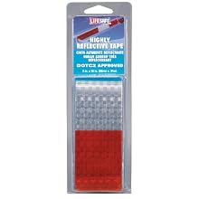 Incom RE3989 Highly Reflective Red and Silver Tape 2-Inch by 36-Inch
