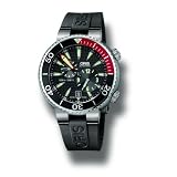 Oris Mens 7164RS TT1 Pro Diver 1000m Black Dial Rubber Strap Watch by Oris