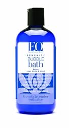 EO Serenity Bubble Bath, French Lavender with Aloe, 12-Ounce Bottles, (Pack of 3)