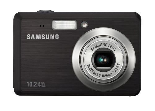 Samsung ES55 Digitalkamera (10 Megapixel, 3-fach opt. Zoom, 6,4 cm (2,5 Zoll) Display, Bildstabilisator) schwarz