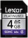 Lexar 4 GB Platinum II 60x Secure Digital High Capacity Card, LSD4GBBSBNA060