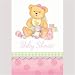 Baby : Pink Precious Bear Baby Shower Invitations (8 count)
