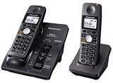 Panasonic Refurb KX-TG6052B 5.8 GHz FHSS Expandable Digital Cordless Phone System with 2 Handsets