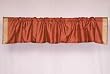 Rust Sari Rod Pocket / Pole Top Valance - Pair