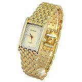Geneve Quartz Watch  Mens Model GEN-1005 Gold-Tone Swiss-Quartz Watch with Austrian Crystals. 