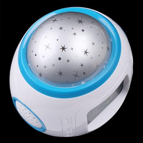 AODE® Colorful Music Starry Star Sky Projection Light Alarm Clock Calendar Thermometer Projector Clock 100421