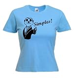 Simples! Alexander Meerkat fan t-shirt ladies fitted Sky Blue