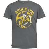BRUCE LEE - CIRCLE DRAGON - MENS S/S CHARCOAL JERSEY T-SHIRT